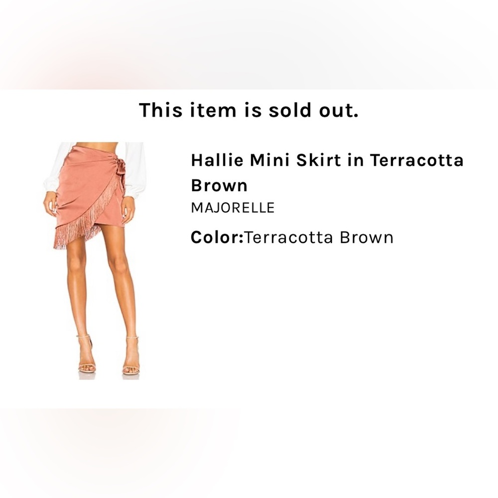 Majorelle Mini skirt in dusty rose color